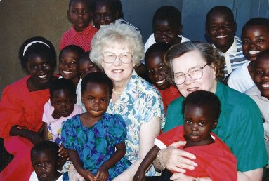 Bernice Gerard and Velma Chapman in Africa