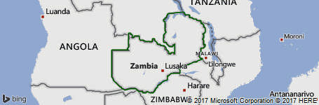 Map of Zambia